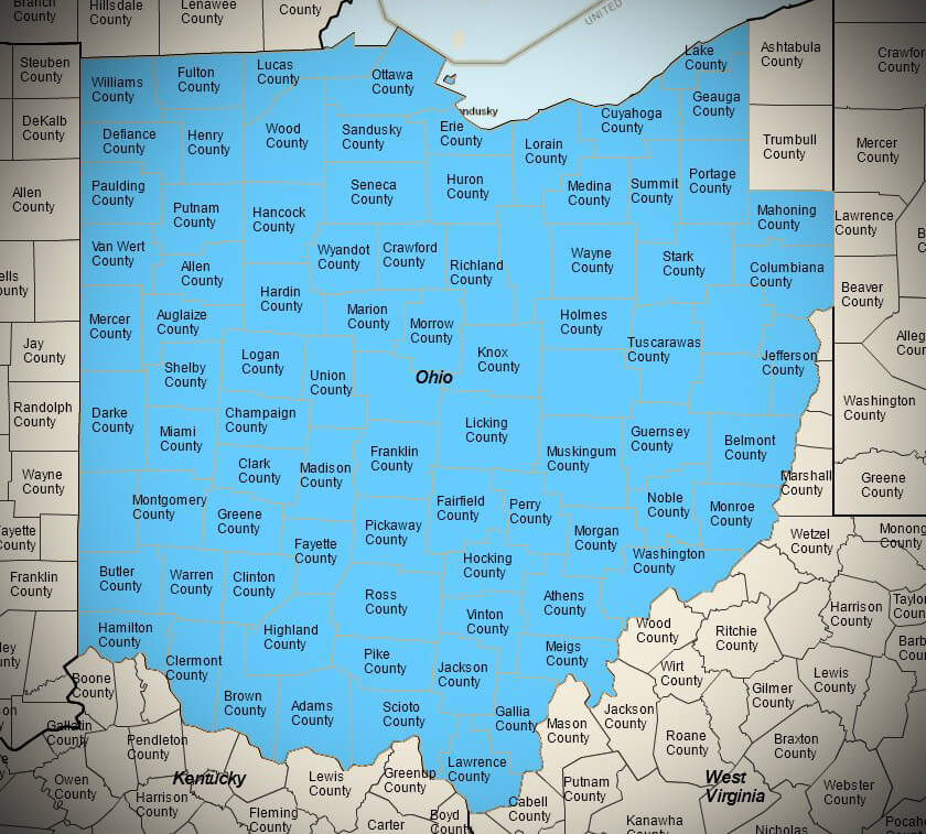 Ohio Territory map C.H. Reed Ohio Territory map