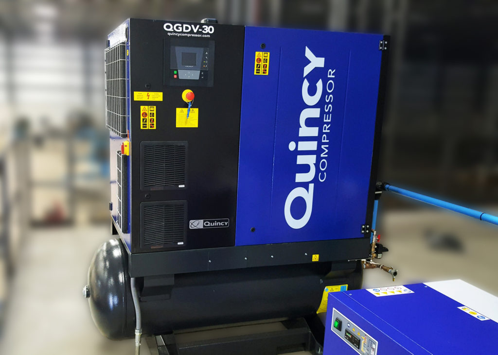 Quincy QGDV-30 Rotary Screw Air Compressor on the east coast