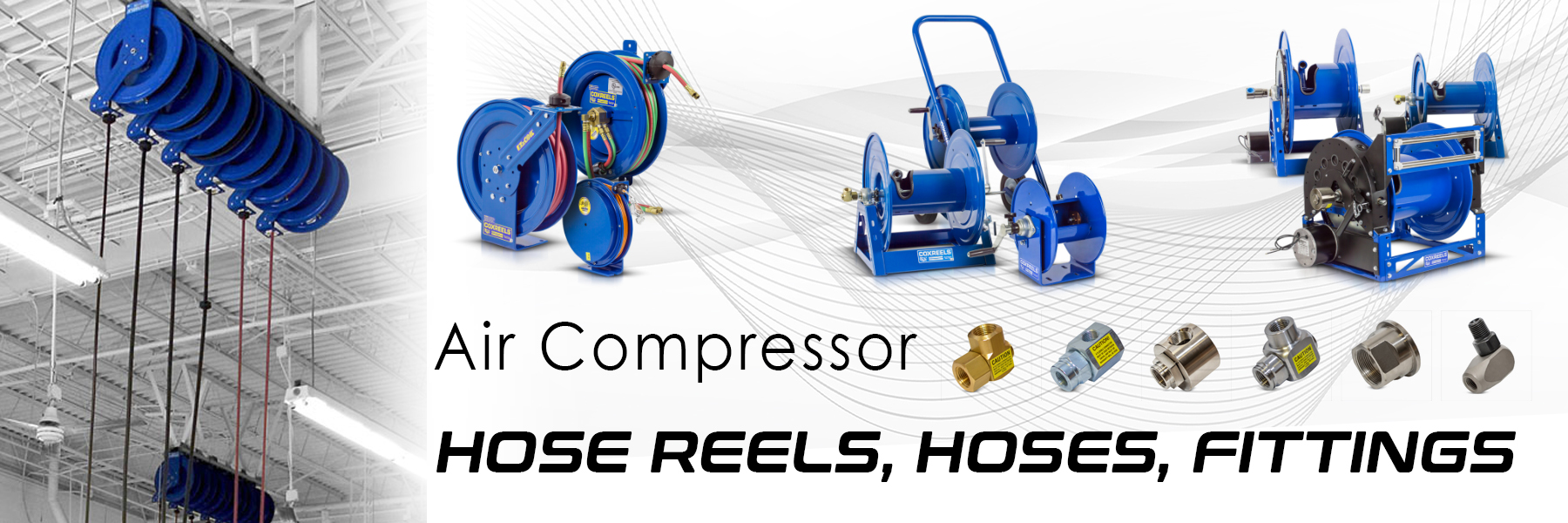 Air Compressor Hose Reels, Hoses, Fittings