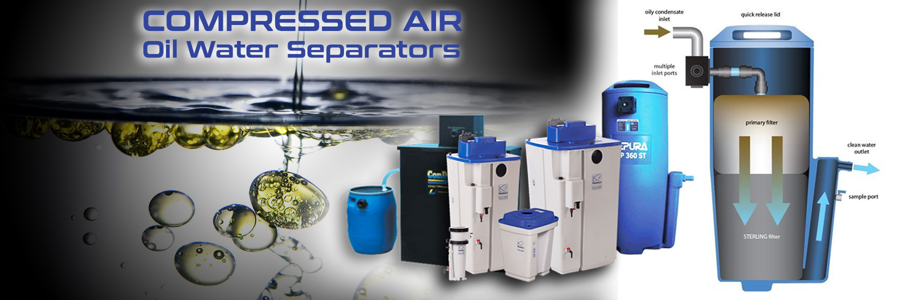 air compressor oil water separators