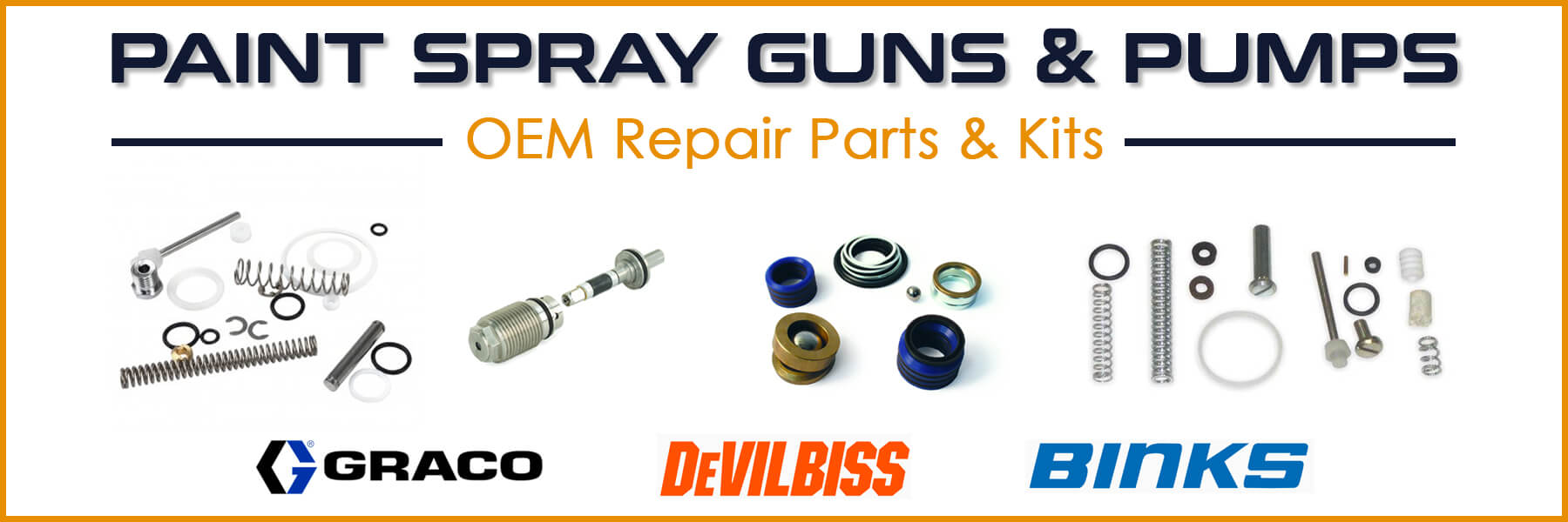 OEM Repair Parts and Kits for Paint Spray Guns and Pumps