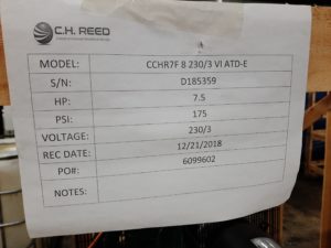 Champion HR7F 8 230/3 VI ATD-E R-Series Reciprocating Compressor 