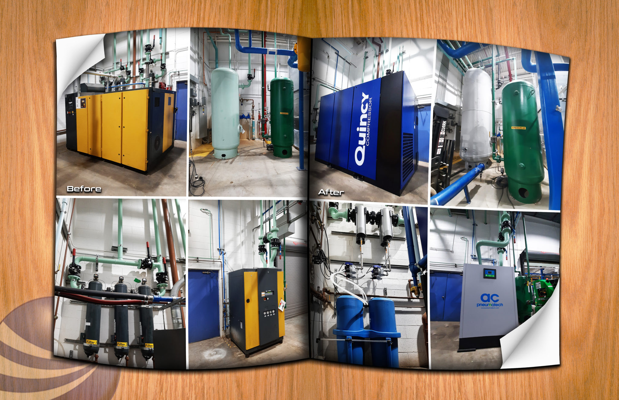 C.H. Reed Case Study - Quincy QSI 200 Compressed Air System Before and After
