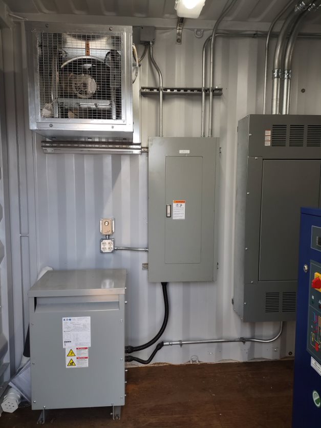 C.H. Reed Shipping Container Compressor Job Electrical Panels