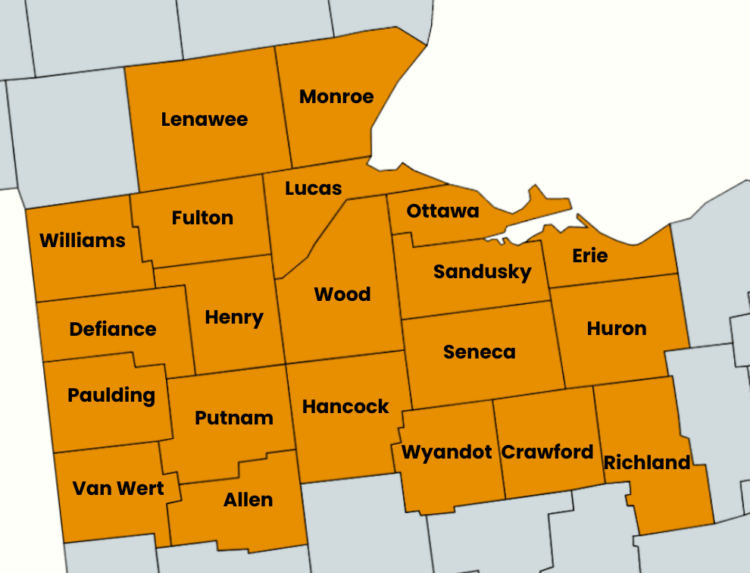 Lucas Counties Served by C.H. Reed's Toledo, OH Brand