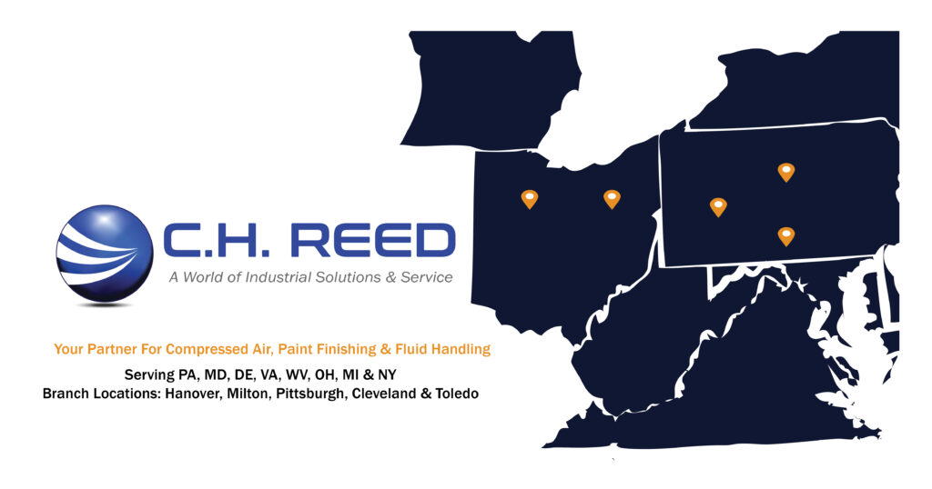 C.H. Reed serves the Mid-Atlantic region for compressed air, paint finishing and fluid handling.